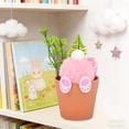 thumbnail image 4 of Mini Flower Pot Easter Bunny Planter Small Decorative Tray Accent for Succulents Home Decor Shelf Desk Spring Ornament(Pink), 4 of 6