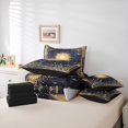 thumbnail image 6 of Manfei Gold Sun 7pcs Bedding Comforter Set,Retro Rustic Flower Queen Bedding Sets,Boho bohemian Exotic Queen Sheet Sets For Teens,Super Cozy Room Decor Reversible, 6 of 8