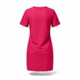 thumbnail image 5 of yillto Women Short Sleeve Dress Casual Summer Crewneck Sleepshirts Pajamas Sleepwear Nightshirts, 5 of 7