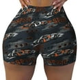 thumbnail image 2 of Lsque Cool Sports Car Pattern High Waisted Biker Shorts for Women-Tummy Control Fitness Athletic Workout Running Yoga Gym Shorts,Moisture-Wicking-Medium, 2 of 9