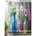 thumbnail image 2 of Fsddascl Spring Floral Shower Curtain Set - 72" x 78" Washable Bathtub Curtain with 12 Hooks, White Daisy Vintage Flowers Wooden Waterproof Fabric Stall Shower Curtains for Bathroom/Bathtub Décor, 2 of 6