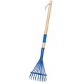 thumbnail image 1 of ZOUSSIQI Garden Rake Leaf Rake Raking Grass and Leaves Tool,9 Tines Farming Home Garden Tool,Accessories for Yard Garden Shrub Lawns, Blue CA919-61706, 1 of 7