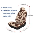 thumbnail image 2 of Car Seat Covers Are Protected From Dust And Spillage And Elastic Straps Are Easy To Install For Easy Car Suv Truck Delivery Brown Cow Pattern 2 Pcs, 2 of 8