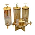thumbnail image 3 of Dispensadores de bebidas a prueba de fugas de gran capacidad con tapa de vidrio y grifo para jarra de bebidas Ámbar, 3 of 9