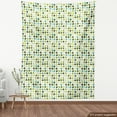 thumbnail image 4 of Ambesonne Abstract Fabric by the Yard Upholstery, Green Brushstroke Squares, 2 Yards, Green Seafoam and White, 4 of 5