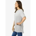 thumbnail image 3 of Woman Within Plus Size Perfect Short-Sleeve Boatneck Tunic, 3 of 6