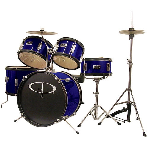 GP Percussion 5Piece Junior Drum Set, Blue