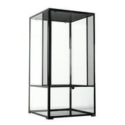 REPTI-ZOO Reptile Knock Down Glass Terrarium with Double Hinge Door 24 x 24 x 48, 120 Gallon