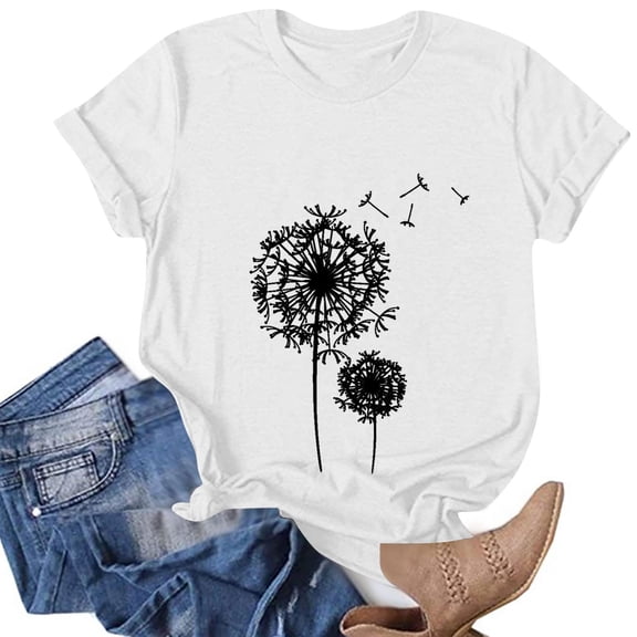 PNTUTB Women'S Letter Tropical Graphic T Shirts Summer Crewneck Short Sleeve Tee Tops