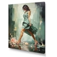 thumbnail image 2 of Designart "Glamorous Painting of Woman's Heels in Green and Pink" Fashion Canvas Wall Art - Glam Green Woman Bedroom Canvas Wall Art, 2 of 6