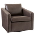 thumbnail image 5 of Better Homes & Gardens Steele Swivel Chair, Dark Espresso Faux Leather, 5 of 17