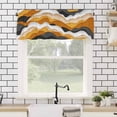 thumbnail image 4 of Valances for Windows Gradient Ocean Waves Orange Gray Gradient Waves Valance Rod Pocket Window Treatments Curtains for Kitchen Small Windows Living Room Bedroom Bathroom, 60"x18", 4 of 7