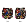 thumbnail image 3 of Saiise Mario Print Women's Shorts Hiking Athletic Shorts Yoga Lounge Active Workout Running Shorts Casual with Pockets 2.5", 3 of 7