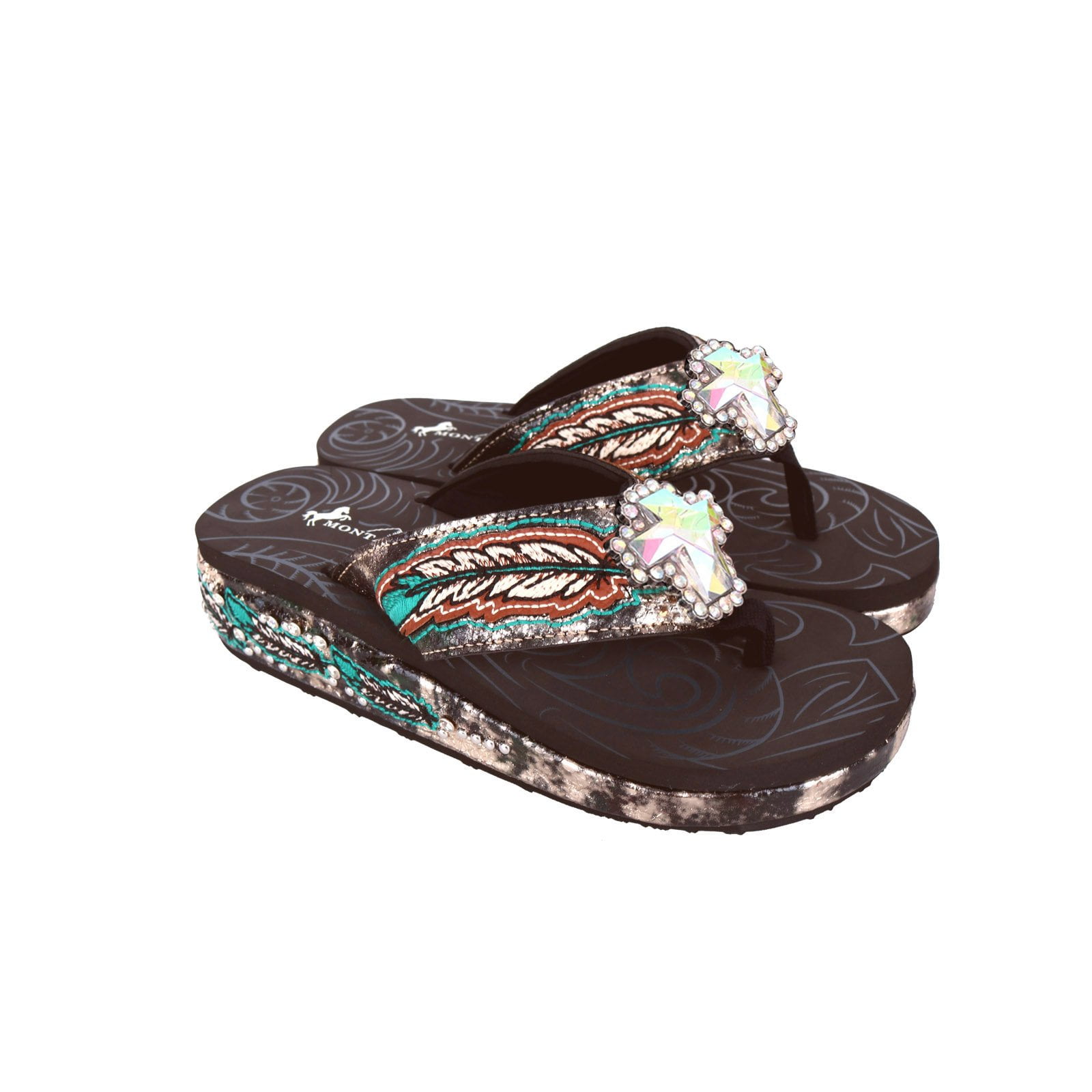 montana west bling flip flops