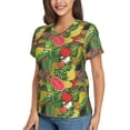 thumbnail image 2 of Xecao Fruits Vegetables And Berries for Women's V-Neck T-Shirts-Elegant Half-Sleeve Tops Perfect for Summer-XX-Large, 2 of 5