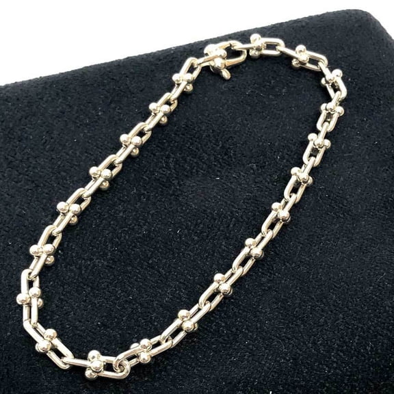 Pre-Owned TIFFANY & Co. Tiffany HardWear Micro Link Bracelet, Large, Silver, 60423393 (Good)