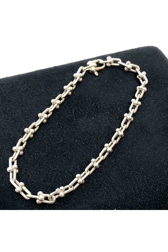 Pre-Owned TIFFANY & Co. Tiffany HardWear Micro Link Bracelet, Large, Silver, 60423393 (Good)
