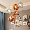thumbnail image 4 of Mordern Style Melt Pendant Light Glass Hanging Light Chandelier for Kitchen Island Dining Room Entryway Hallway, 4 of 18