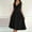 Black, variant on MIANHT Dress for Women Fashion Solid Color Cold Shoulder Mid-Length Dress Casual Slim Fit Sleeveless Wrap Beach Dress