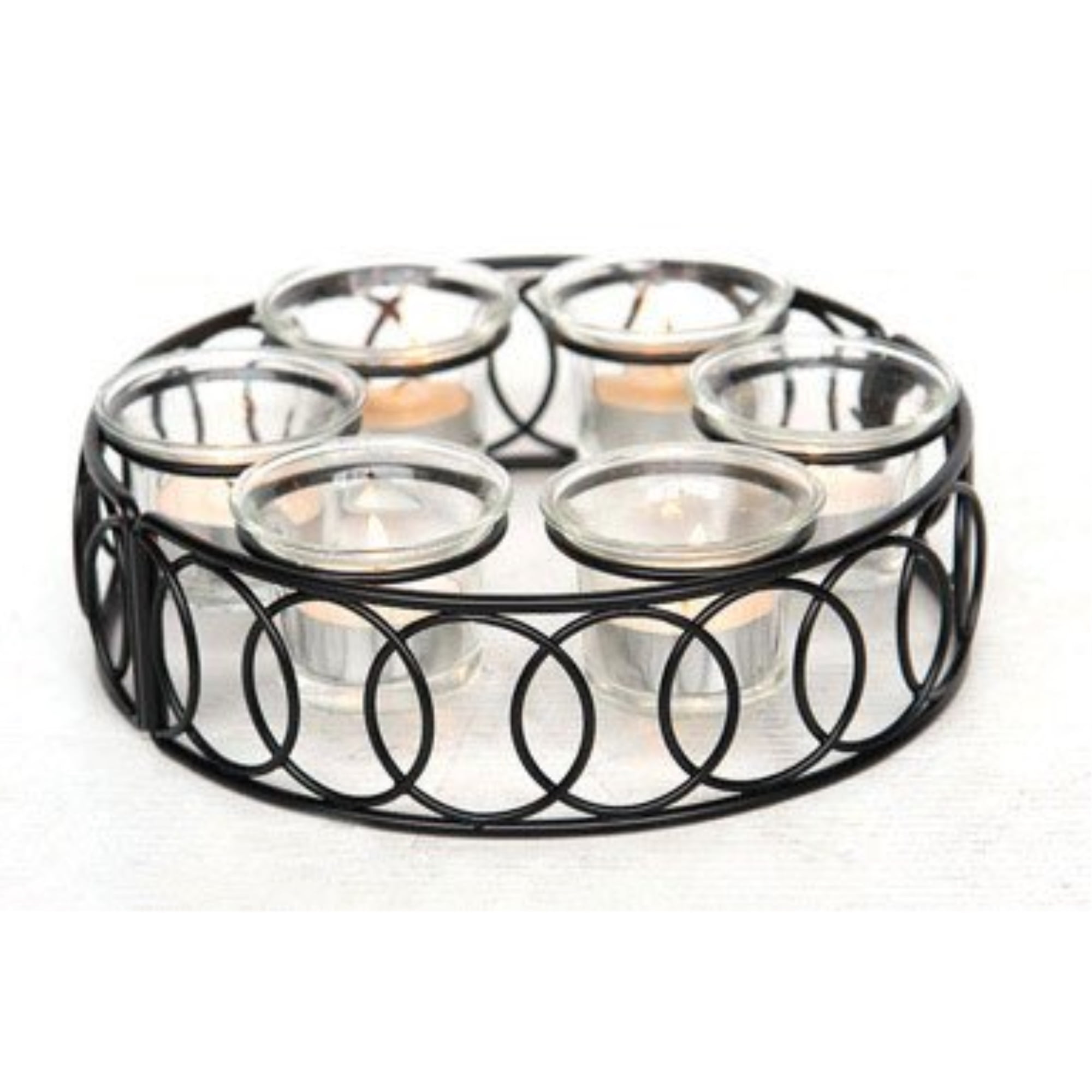 8267619 UMBRELLA CANDLE HOLDER Living Accents Black Steel 21/4 in. H