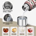 thumbnail image 3 of Christmas 20oz Stainless Steel Thermal Bottle with Tea Filter and Cup Lid, Vacuum Insulated Coffee Mug with 316L Inner Liner, Leakproof Travel Thermos for Office, Commute & Outdoor, 3 of 7