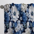 thumbnail image 4 of Designart "Blooming Blue And White Florals IV" Botanical Traditional Curtain, Floral Single Panel, 4 of 6