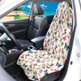 thumbnail image 3 of POLERO Front Seat Cover Machine Washable Plush Microfiber, Compatible with Van Truck Seat, for Cars Trucks SUVs, Multicolor Butterfly Print, 3 of 7