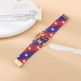thumbnail image 4 of American Flag Bracelets Wide Cuff Bangle Bracelet for Men Women Leather Bangle Bracelet Statement Magnetic Bracelet Patriotic Independence Day Accessory Gifts, 4 of 6