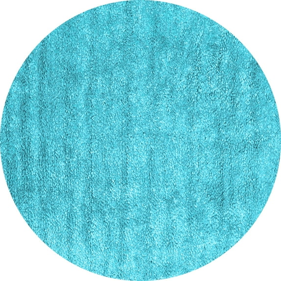 Ahgly Company Indoor Round Abstract Light Blue Contemporary Area Rugs, 6' Round