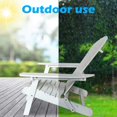 thumbnail image 6 of Wooden Adirondack Chair Folding Fire Pit Chair Resin Deck Chair for Adults & Seniors Resting in Patio,Yard, White, 6 of 7