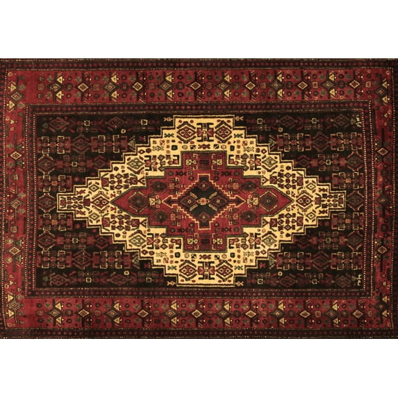 Ahgly Company Indoor Rectangle Persian Brown Traditional Area Rugs, 2' x 5'