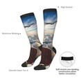 thumbnail image 4 of Xecao Sunset Airplane Travel View Print Compression Socks for Both Men And Women for Running, Travel, Flight, Nurse, 4 of 6