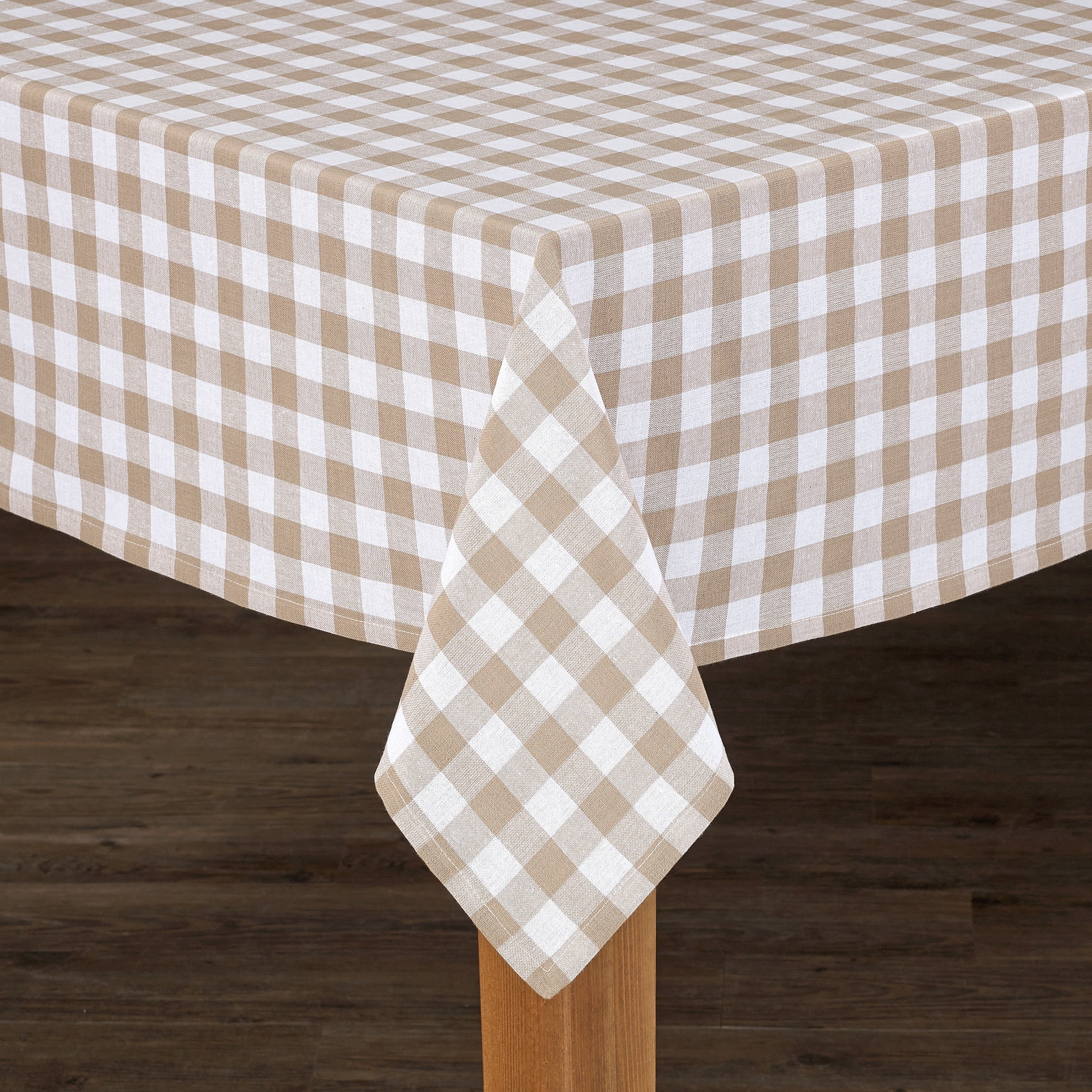Conventry Black Buffalo Check 100% Cotton Tablecloth 70" Round