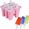 thumbnail image 1 of Popsicles Molds 6 Cells Silicone Ice Pops Molds Reusable Popsicles Mold With Handle For Diy（green）, 1 of 3