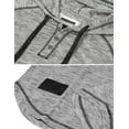 thumbnail image 3 of ZIMEGO Mens Short Sleeve Hoodie - Thin Color Block Raglan Henley T Shirt, 3 of 4