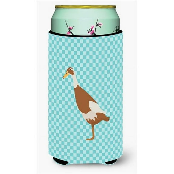 Carolines Treasures BB8039TBC Indian Runner Duck Blue Check Tall Boy Beverage Insulator Hugger