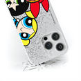 thumbnail image 4 of Mobile phone case with glitter overflow effect for Apple IPHONE 15 Plus original and officially Licensed The Powerpuff Girls pattern The Powerpuff Girls 015 adapted to the shape of the mobile phone, 4 of 5