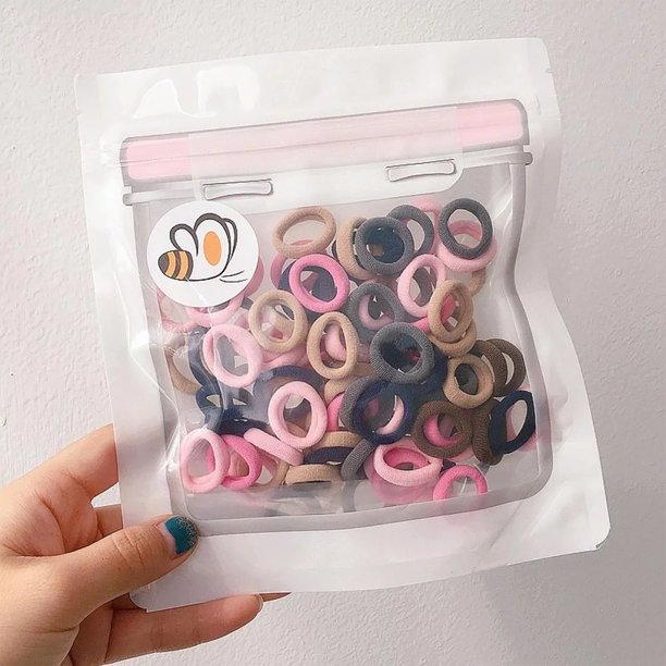 100PCS Baby Hair Ties Girls Cotton Ties sin costuras bandas para niños pequeños elásticos suaves Ponytail Holders Accesorios para el cabello (Buy 2 get 1 free)