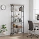 thumbnail image 3 of 74-pulgada industrial 6 niveles book rack con metal frame y de madera estantes: ideal para almacenamiento organizer para home, oficina, sala de estar, o kitchen (gray), 3 of 7