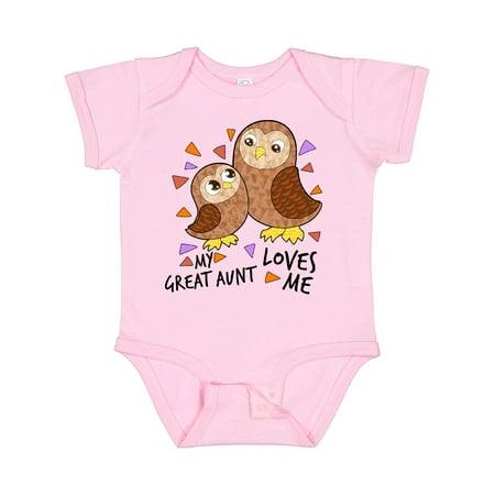 

Inktastic My Great Aunt Loves Me- Cute Owl Family Gift Baby Boy or Baby Girl Bodysuit