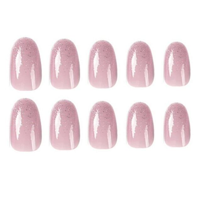 Simple Oval False Nails Chip-Proof Smudge-Proof Fake Nails for Manicure Lover Beauty Blogger Jelly Glue