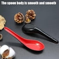 thumbnail image 5 of ZOURIH 2 PCS Asian Soup Spoons, Chinese Japanese Miso Ramen Wonton Dumpling Pho Rice Noodle Soba Soup Spoons, Red and Black Melamine Spoons,Red, 5 of 8