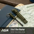 thumbnail image 2 of ASR Outdoor Black 3 in 1 Flint Rod Striker Fire Starter Whistle, 2 of 9
