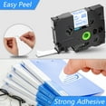 thumbnail image 3 of GREENCYCLE 10PK Compatible for Brother P-touch Blue on White 12mm 8m TZ TZE TZe-233 TZe233 TZ-233 TZ233 Laminated Label Tape, 3 of 7