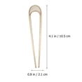 thumbnail image 2 of OUNONA  4 Pcs U-Shaped Updo Hairpin Retro Sticks Women Clip Women's, 2 of 8