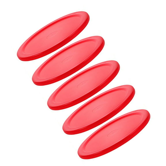 OUNONA 5pcs Air Hockey Pucks 64mm Air Hockey Replacement Ice Hockey Pucks for Table Family Game Replacement Ice Hockey Red