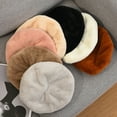 thumbnail image 2 of SPRING PARK Woman Fashion Soft Autumn Winter Warm Fashion Solid Color Painter All-Match Berets Beanie Cap Hat, 2 of 7