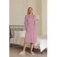 thumbnail image 3 of Ekouaer Maternity Robe 3 in 1 Labor Delivery Nursing Gown Hospital Breastfeeding Dress Bathrobes, 3 of 6
