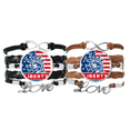 thumbnail image 1 of Patrón Unidos bandera con Liberty STATUE Pulsera pareja de cuerdas de cuero Unbranded M, 1 of 3
