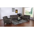 thumbnail image 1 of Topline Home Furnishings Dark Grey 2pc Loveseat-Sofa Set, 1 of 3